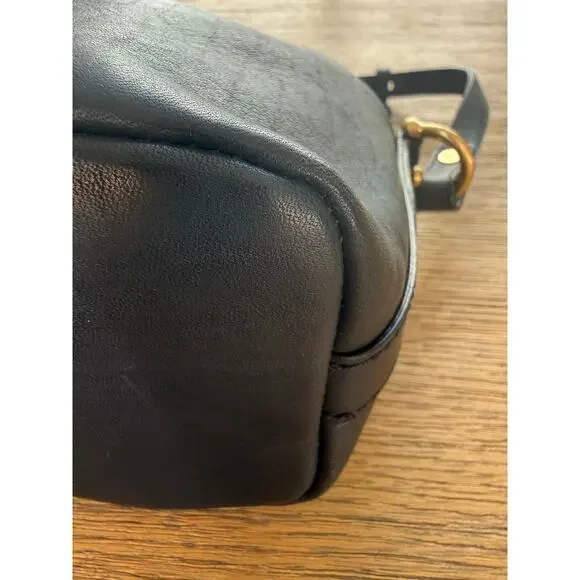 Brahmin Black Leather Crossbody with gold hardware and zipper closure - Picture 16 of 16